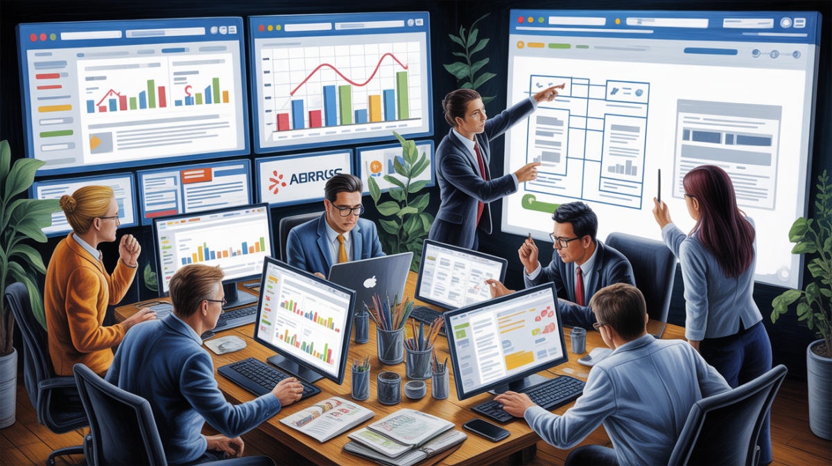 Illustration of the essential components of an effective SEO strategy, including keyword research, quality content creation, technical optimization, and link building.